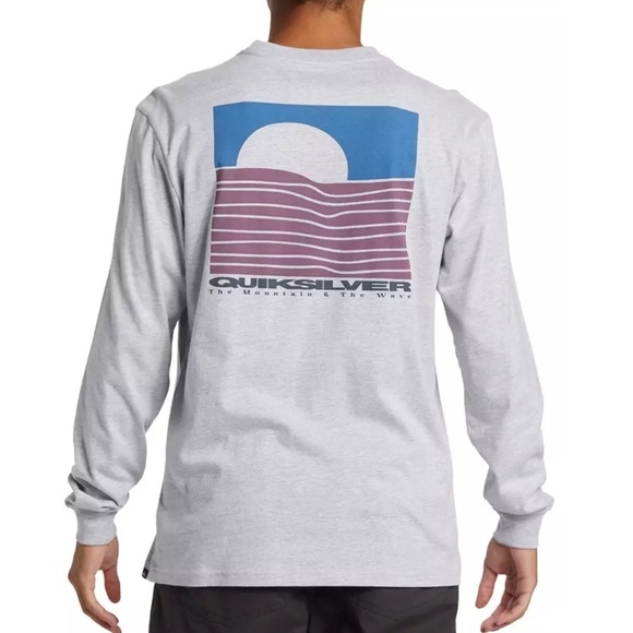 Quiksilver Other - Quiksilver Men’s Eye On Horizon Long Sleeve T-Shirt Light Grey Heather XL NWT
